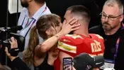 Taylor Swift Kisses Travis Kelce on Field After Chiefs Win the Super Bowl